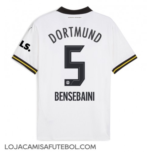 Camisa de Futebol Borussia Dortmund Ramy Bensebaini #5 Equipamento Alternativo 2024-25 Manga Curta